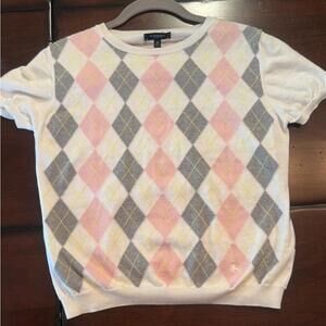 Burberry Pink, Gray & yellow cotton short sleeve spring Sweater - Medium